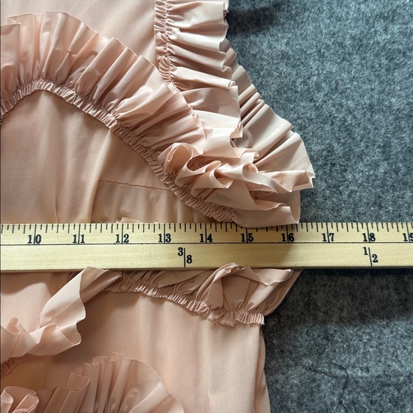 Gracia Peach Color Ruffled Blouse Size Small - Picture 7 of 8